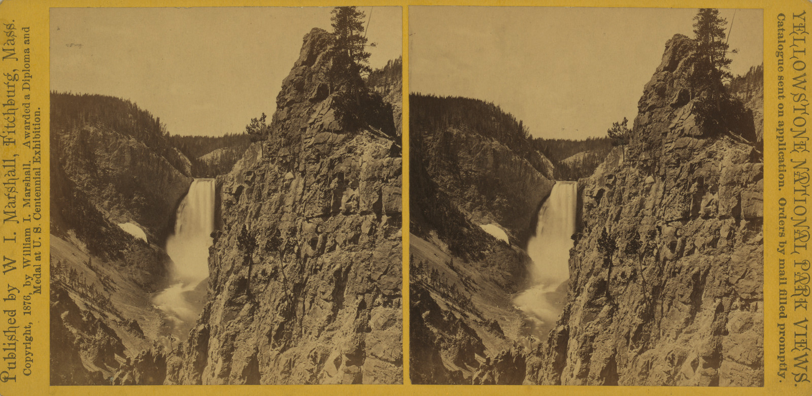 Lower Falls of Yellowstone, c1892. — historic photograph