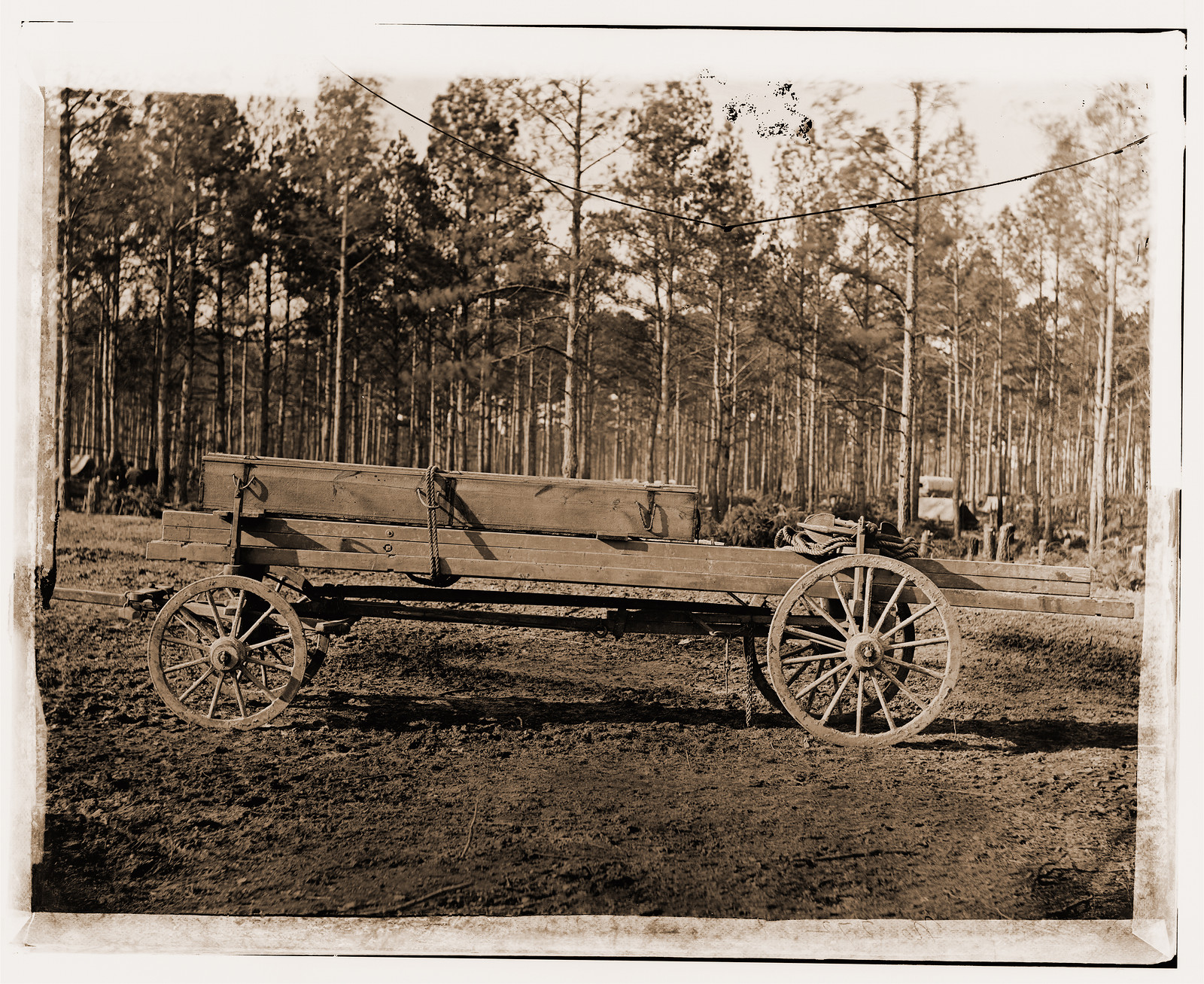 Rappahannock Station Virginia. Canvas pontoon wagon 50th New York Engineers, 1864 — historic photograph