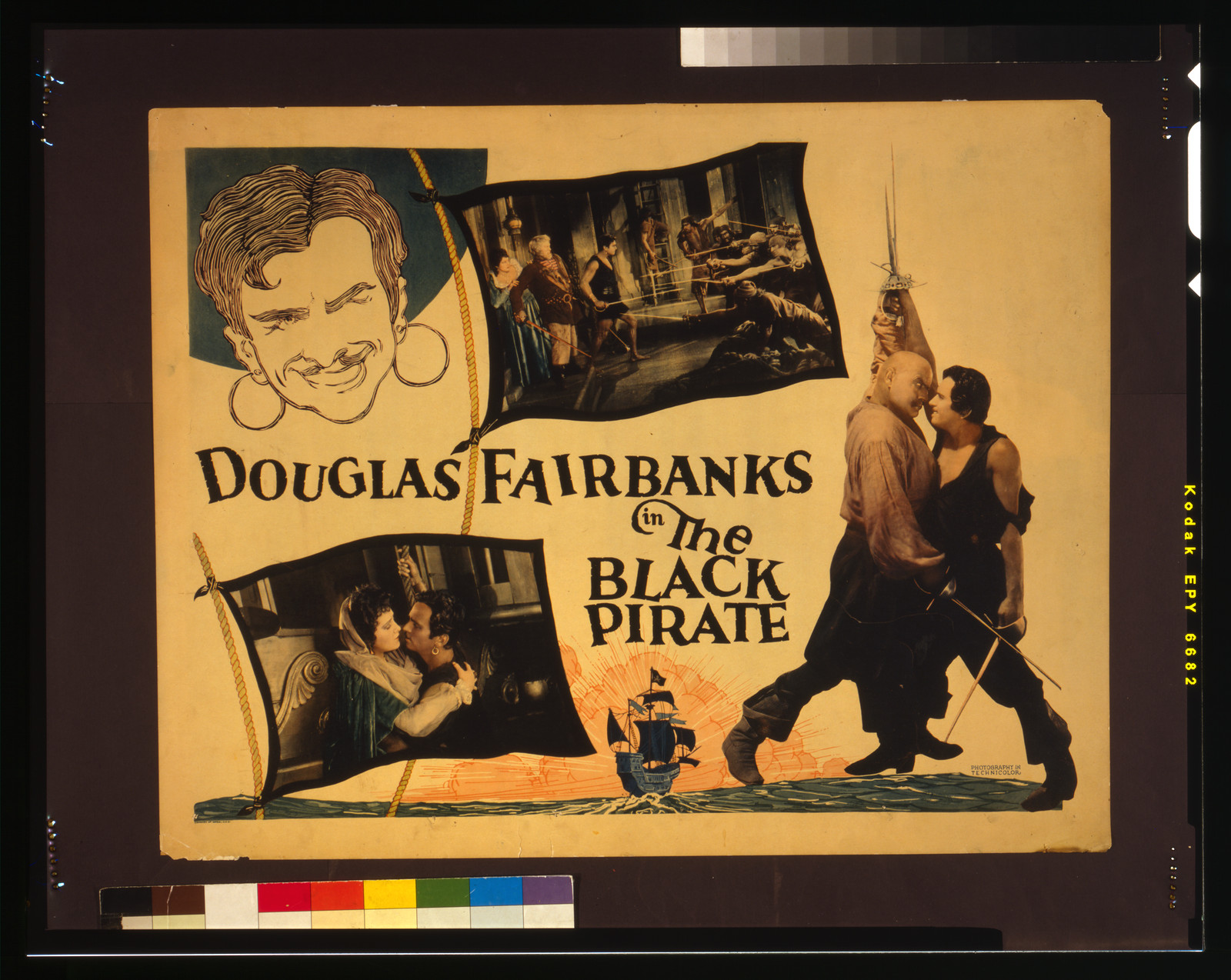 Douglas Fairbanks in the black pirate, [1926] — vintage poster
