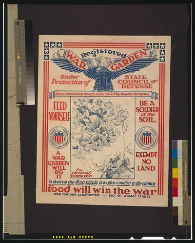 Registered War Garden under protection of State Council of Defense / J. N. Dingo ; Engraved by Barnes-Crosby Company.