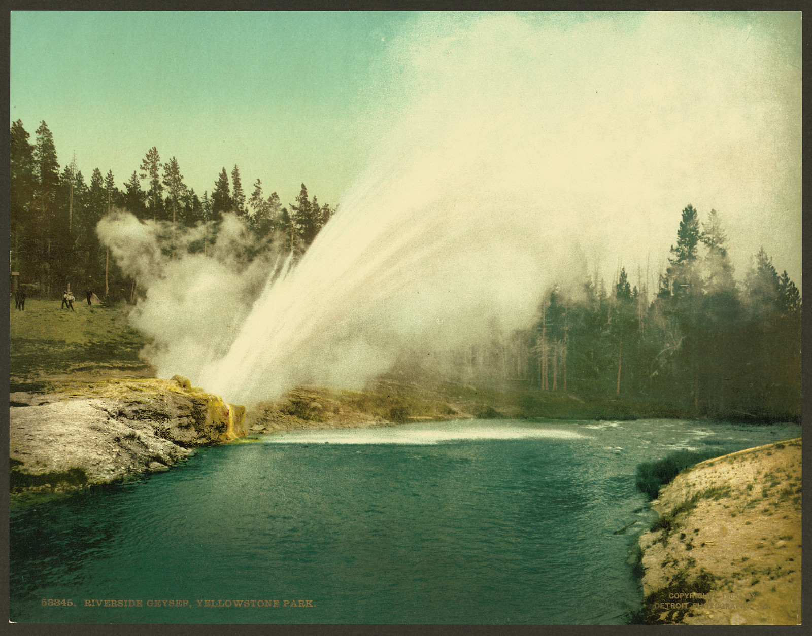 Riverside Geyser, Yellowstone Park — historic image