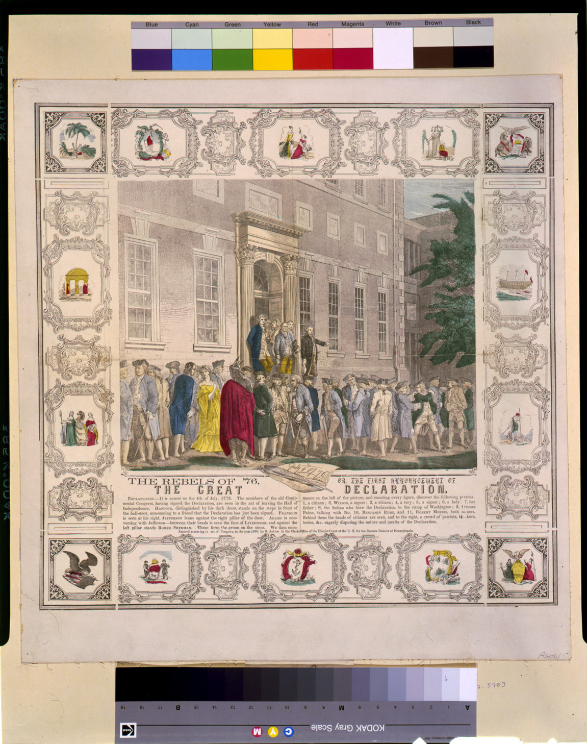 The rebels of '76--Or the first announcement of the great declaration, c1860. — antique engraving