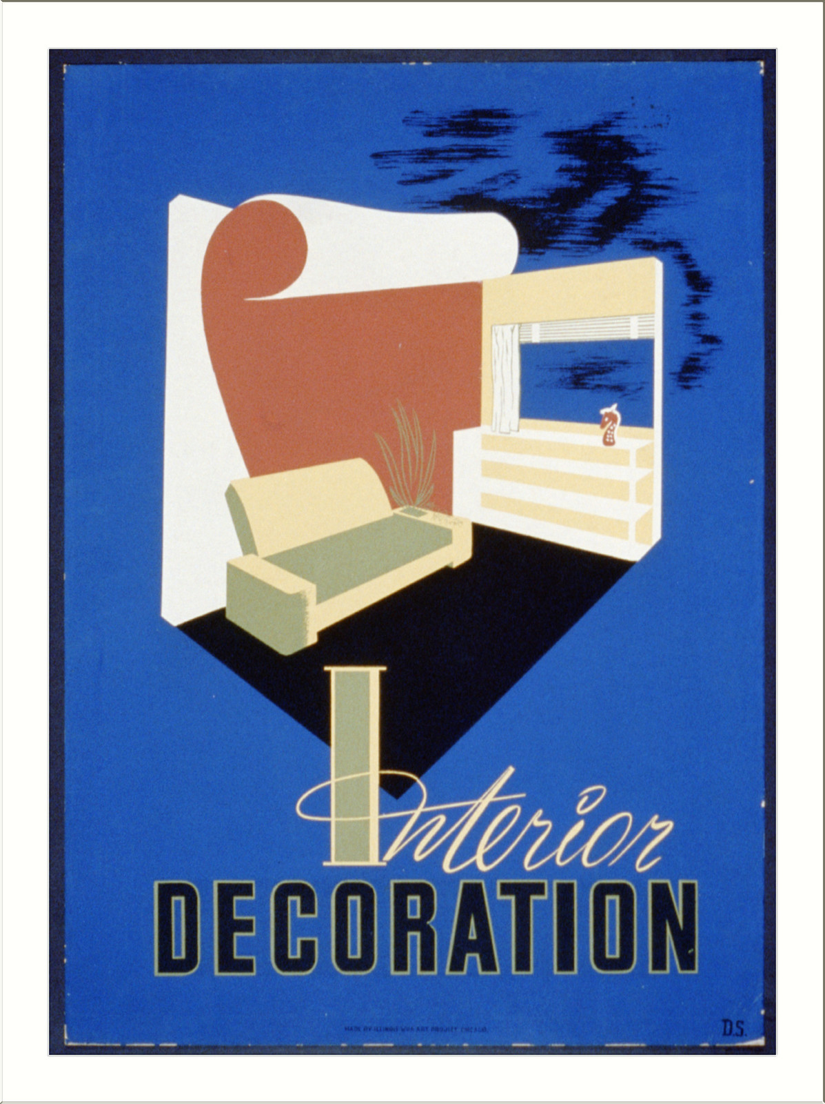 Interior decoration / D.S., Chicago : Illinois WPA Art Project, [between 1936 and 1940] — vintage poster
