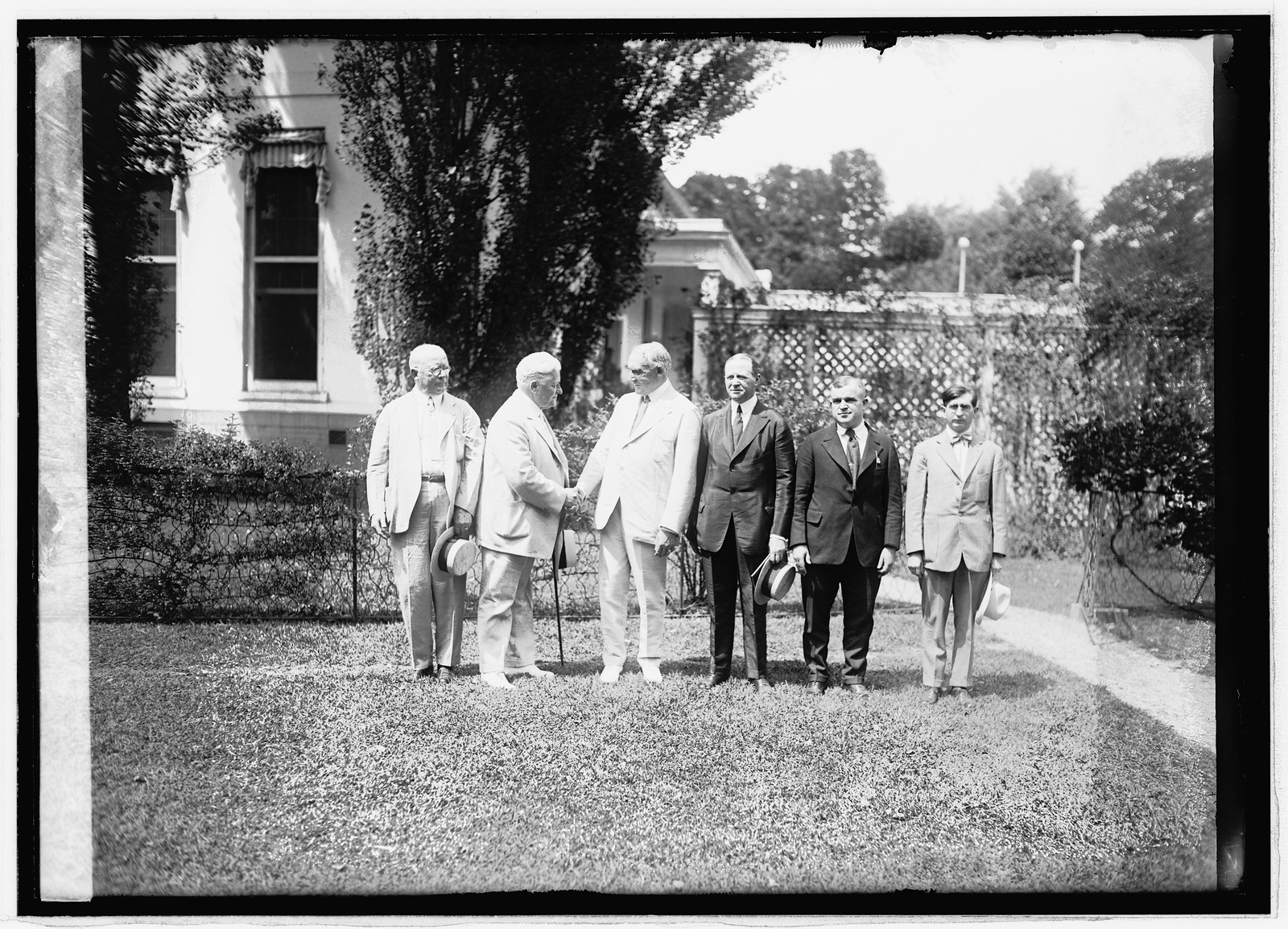 Eagles group with Harding, [between 1921 and 1924] — historic photograph