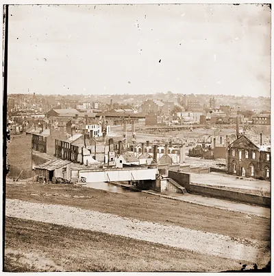 Richmond Virginia. View of the city from Gambles Hill