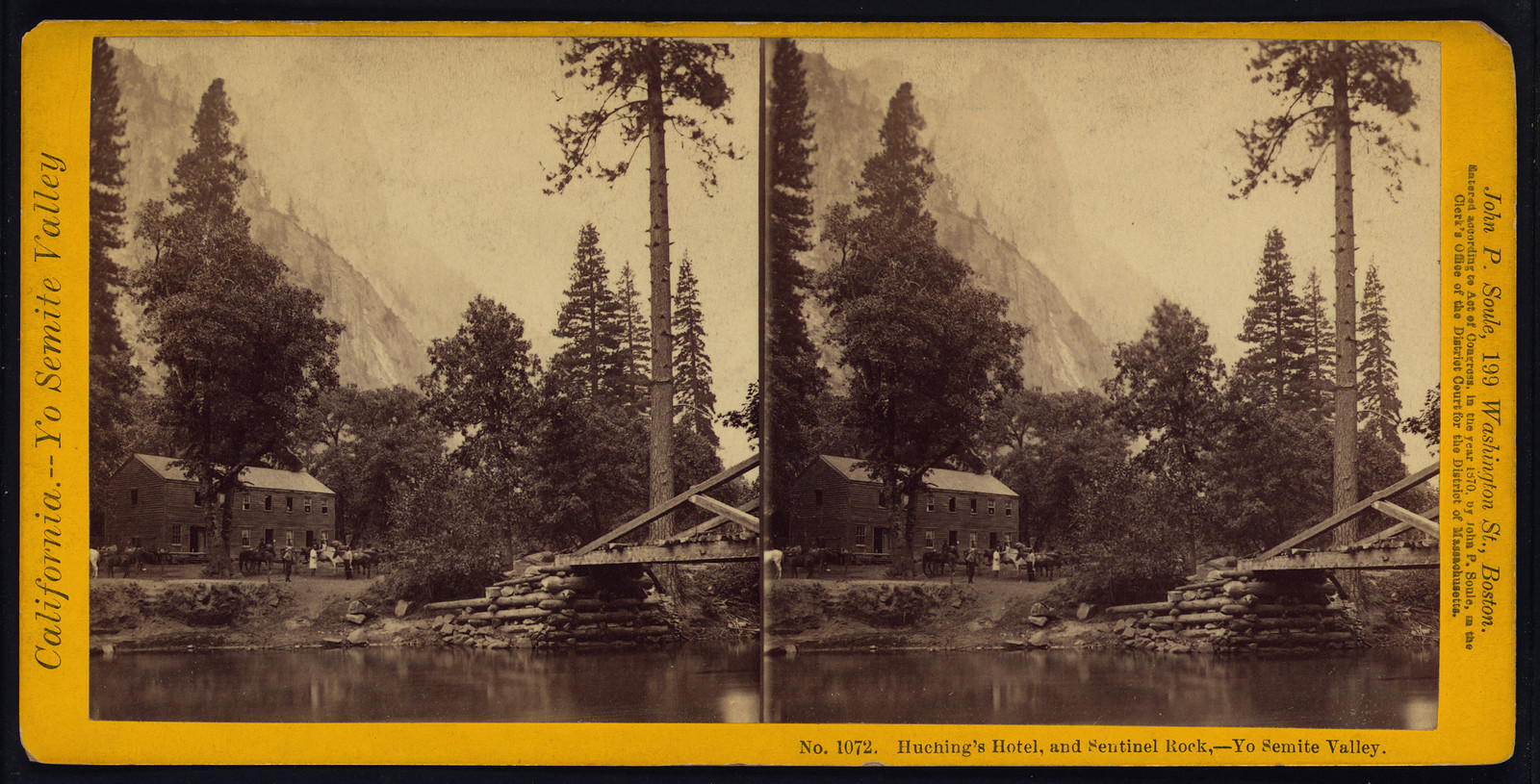 Hutching's Hotel and Sentinel Rock, Yo Semite Valley — historic image