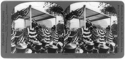 Ex-President Roosevelt responding to welcome in New York, 1910