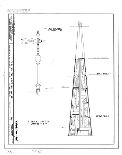 Steeple Section, Landings 8 & 9, Old South Meeting House