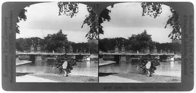 Scene in Public Gardens, Boston, Mass. c