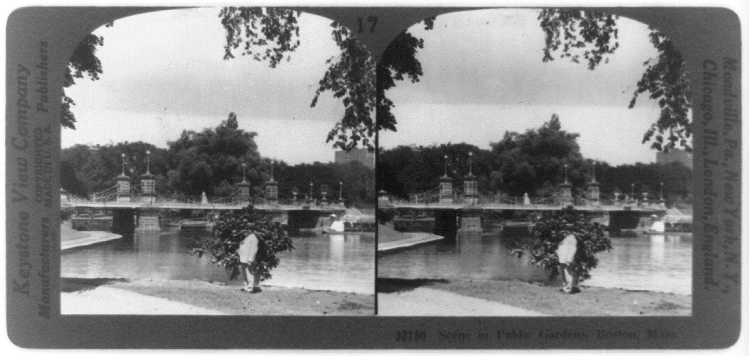 Scene in Public Gardens, Boston, Mass. c, 1929 — historic image