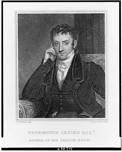 Washington Irving, Esqr., author of the sketch book / G.S. Newton, del. ; Annin & Smith, sculp.