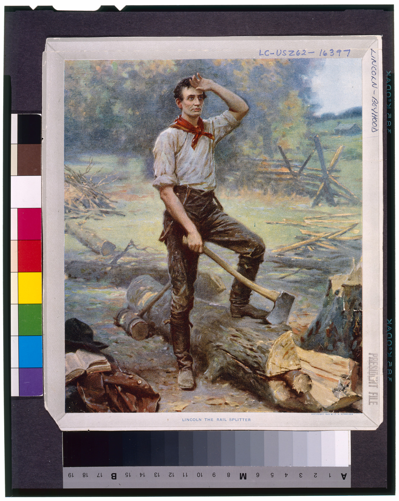 Lincoln the rail splitter, c1909. — historic print