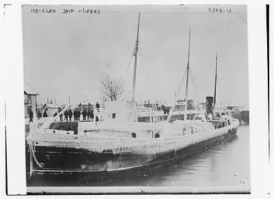 Ice-clad lake ship - lakes