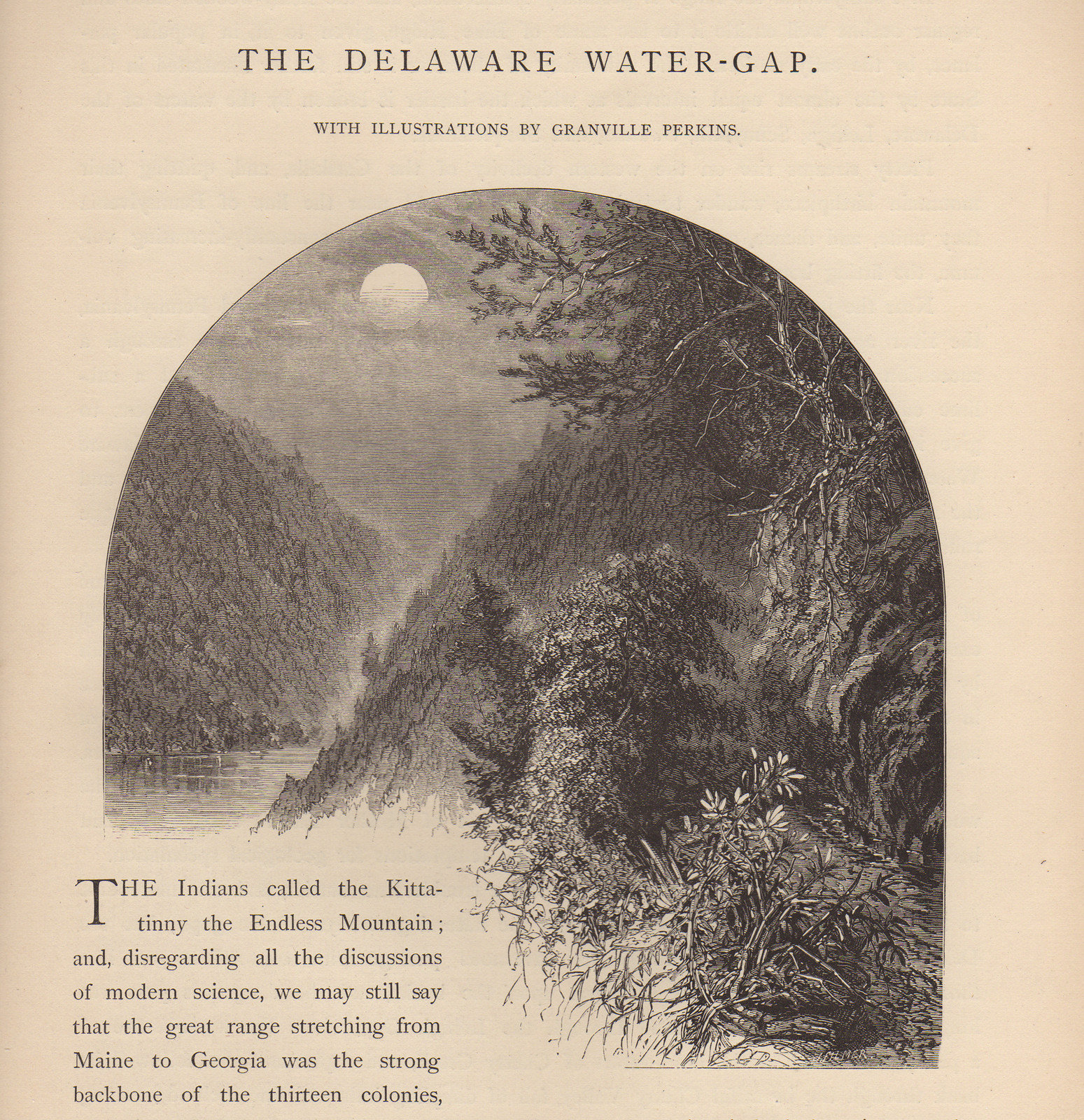 The Delaware Water-Gap, with illustrations by Granville Perkins — historic image