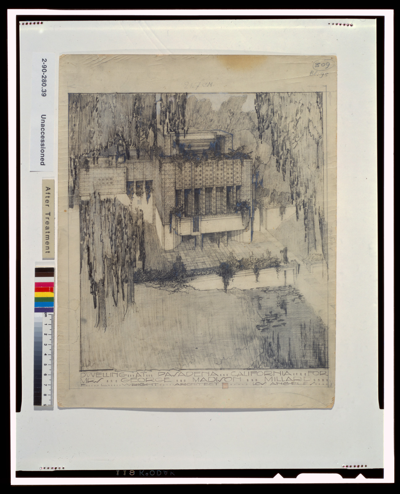 Antique Architecture - House (La Miniatura) for Mrs — historic print