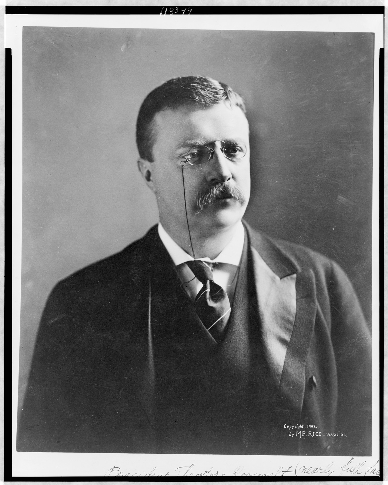 [Theodore Roosevelt, head-and-shoulders portrait, facing right], c1902. — historic photograph