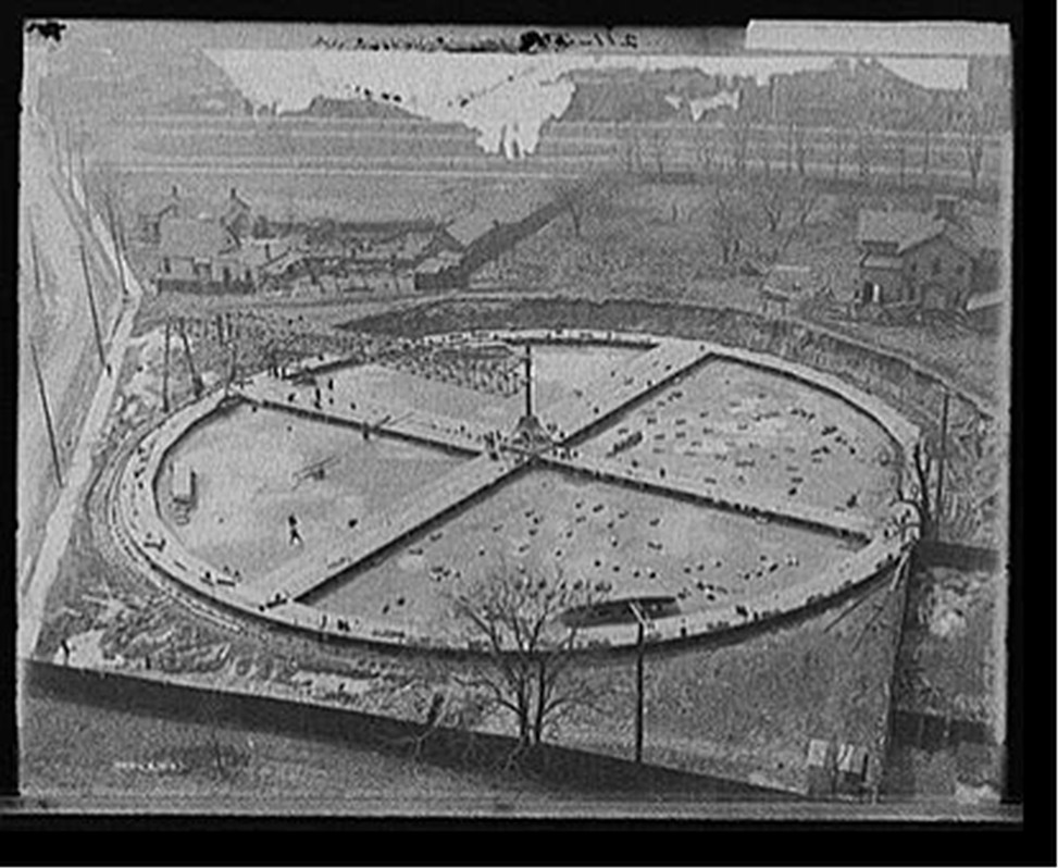[Foundation for gas holder, Detroit City Gas Company], 1912 April 4. — historic photograph