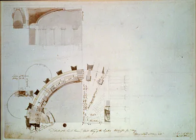[United States Capitol, Washington, D.C. Court room plan, elevation, section, details]