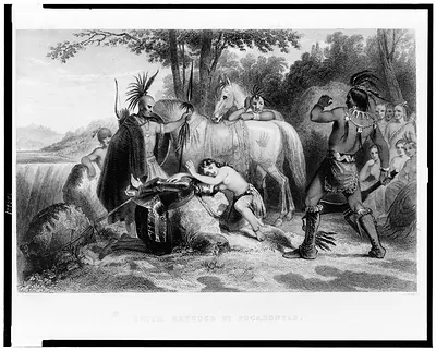 Smith rescued by Pocahontas / E. Corbould ; T. Knight.