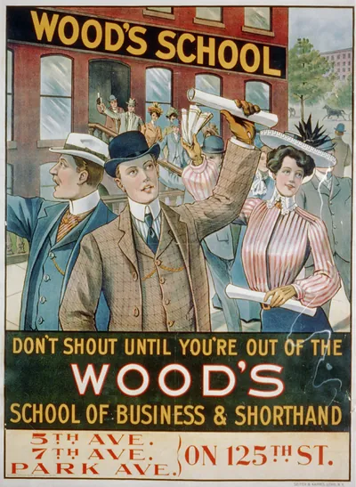 Wood's School of Business & Shorthand poster