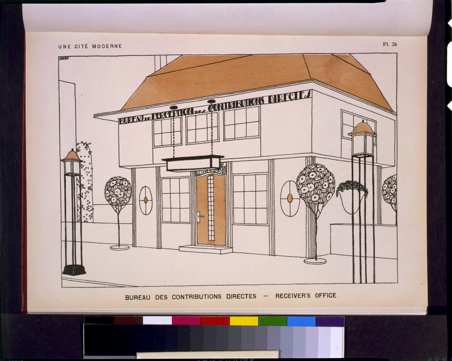 Bureau des contributions directes - receiver's office / RMS., London : Benn Brothers Ltd., [1922] — antique lithograph
