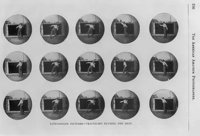 Kinetoscope Pictures--Practicing Putting the Shot