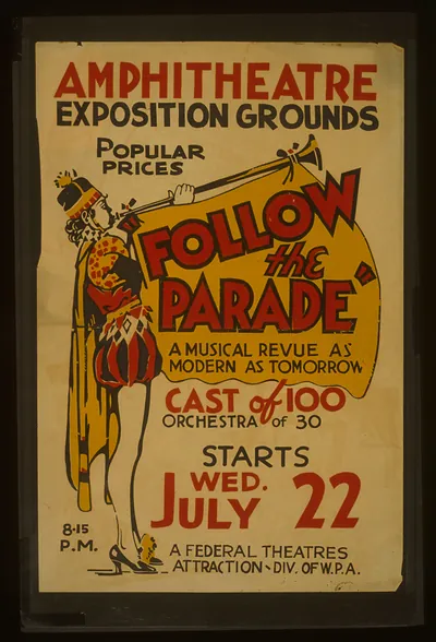 Follow the parade [at the] Amphitheatre Exposition grounds A musical revue as modern