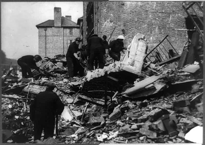 London flats bombed