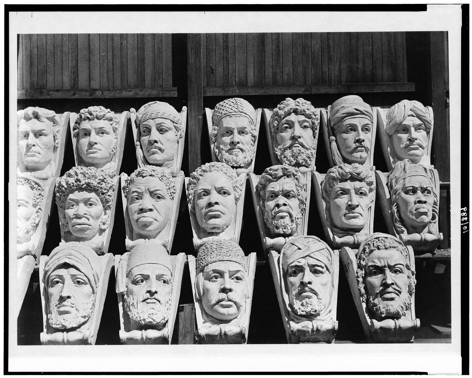 [Ethnological heads for the Jefferson Building, Library of Congress], [between 1890 and 1910(?)] — historic photograph