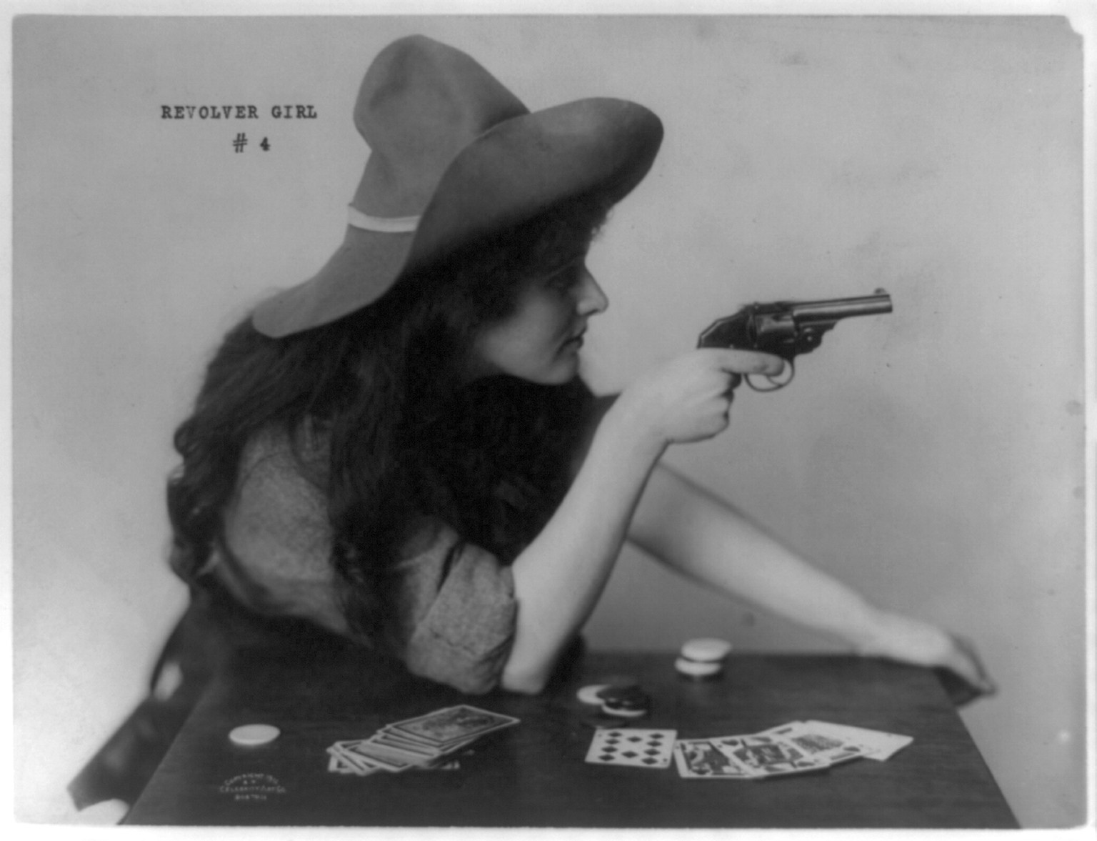 Revolver girl, c1912. — historic photograph