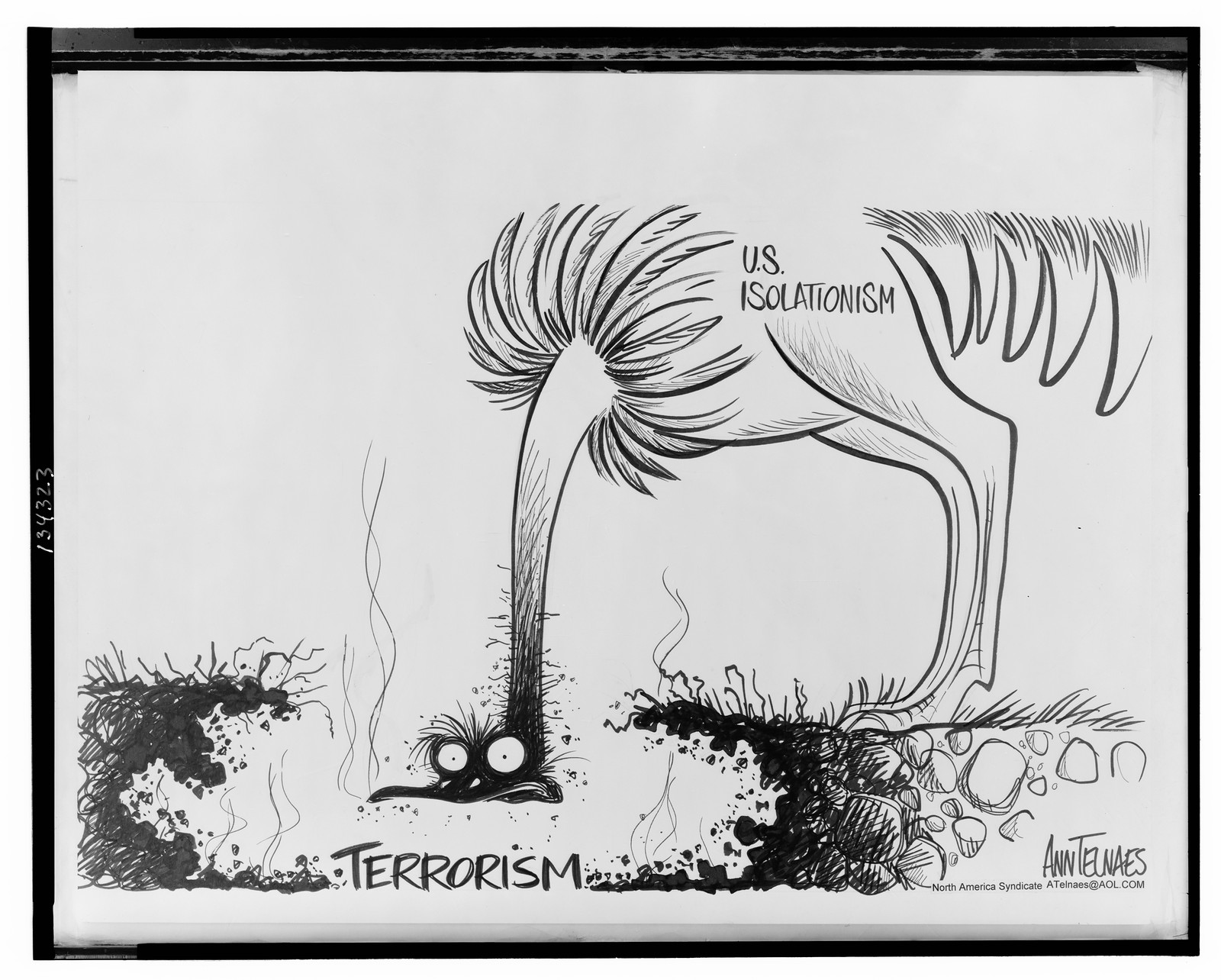 U.S. isolationism / Ann Telnaes. — historic drawing
