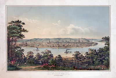 Cincinnati- from a point west of Covington, KY