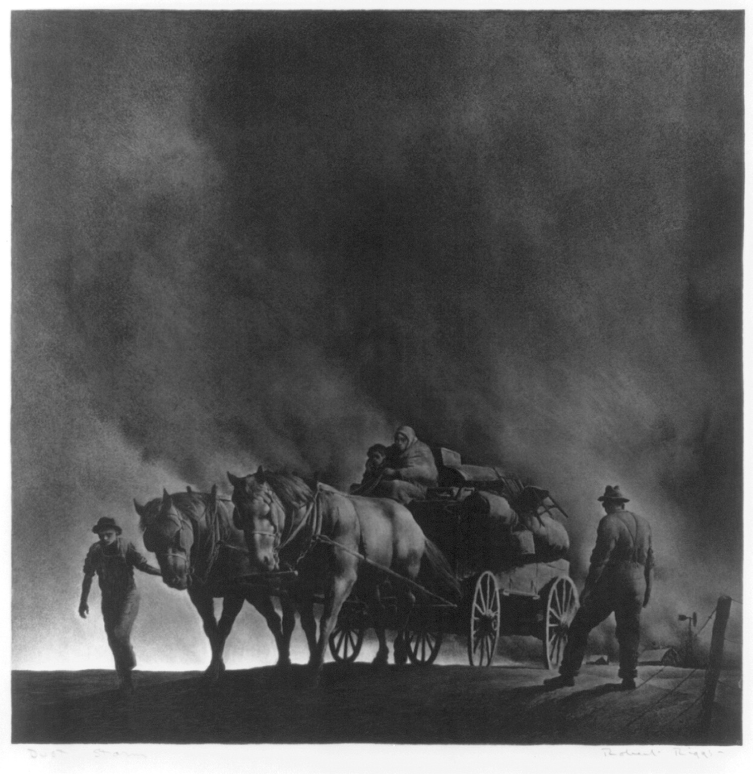 Dust storm, [no date recorded on caption card] — antique lithograph