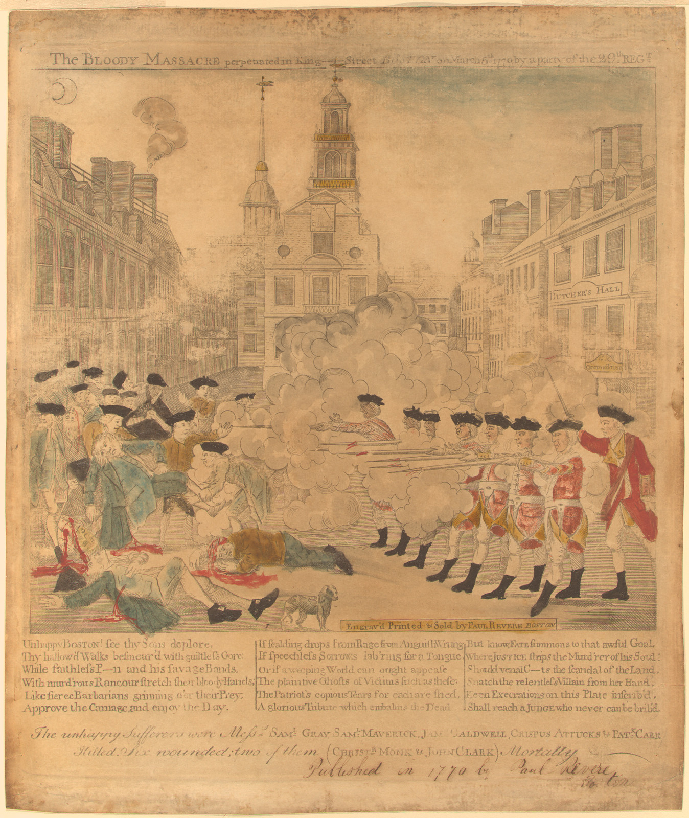 The bloody massacre perpetrated in King Street Boston on March 5th 1770 by a party of the 29th Regt., Prints — historic image