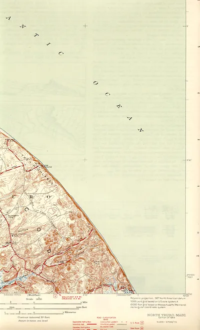 North Truro, Mass. topographic map, 1944 edition