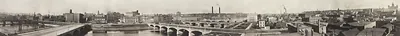 Des Moines river front, Iowa, 1919