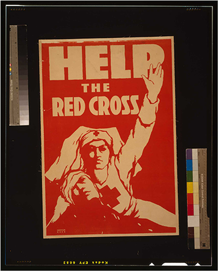 Help the Red Cross / Herman Roeg., 1918 — vintage poster