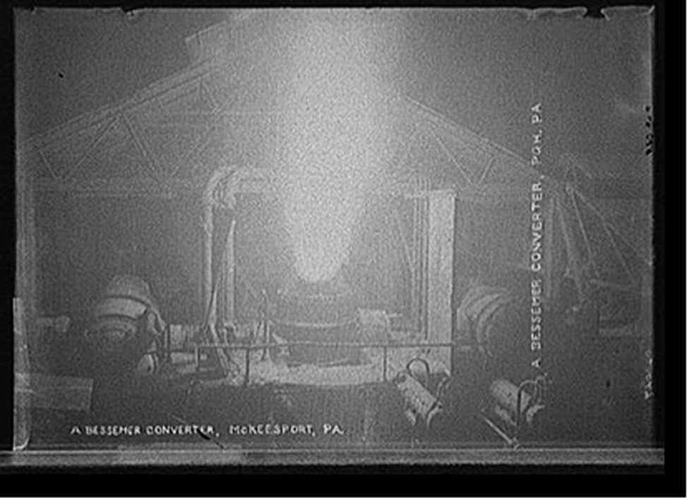 A Bessemer converter, McKeesport, Pa., [between 1900 and 1915] — historic photograph
