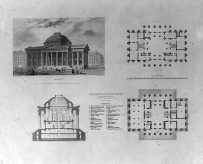 New Custom House in Boston / Drawn by C.H. Billings; engraved by G.G. Smith.