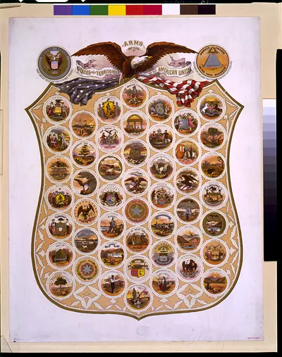 Arms of the states and territories of the American union
