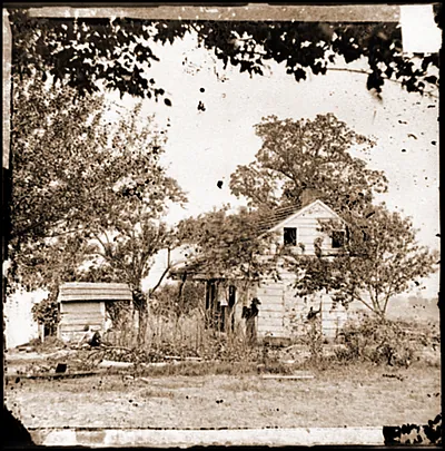 Gettysburg Pa. The Bryan house on 2d Corps line near scene of Picketts Charge