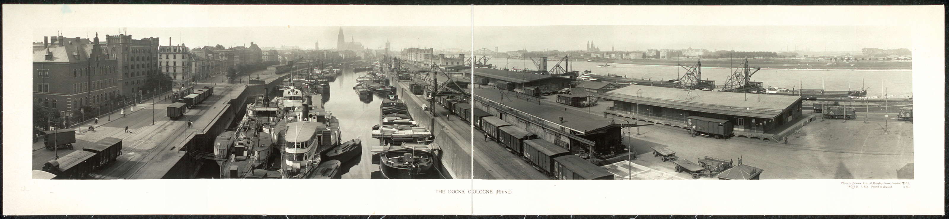 The Docks, Cologne (Rhine), Germany, 1921, 1921 — historic image
