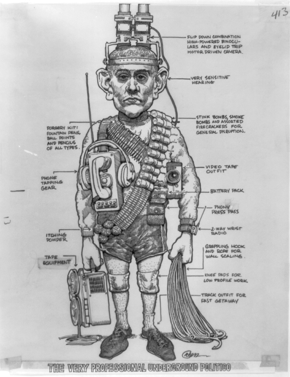 The very professional underground politico — historic drawing