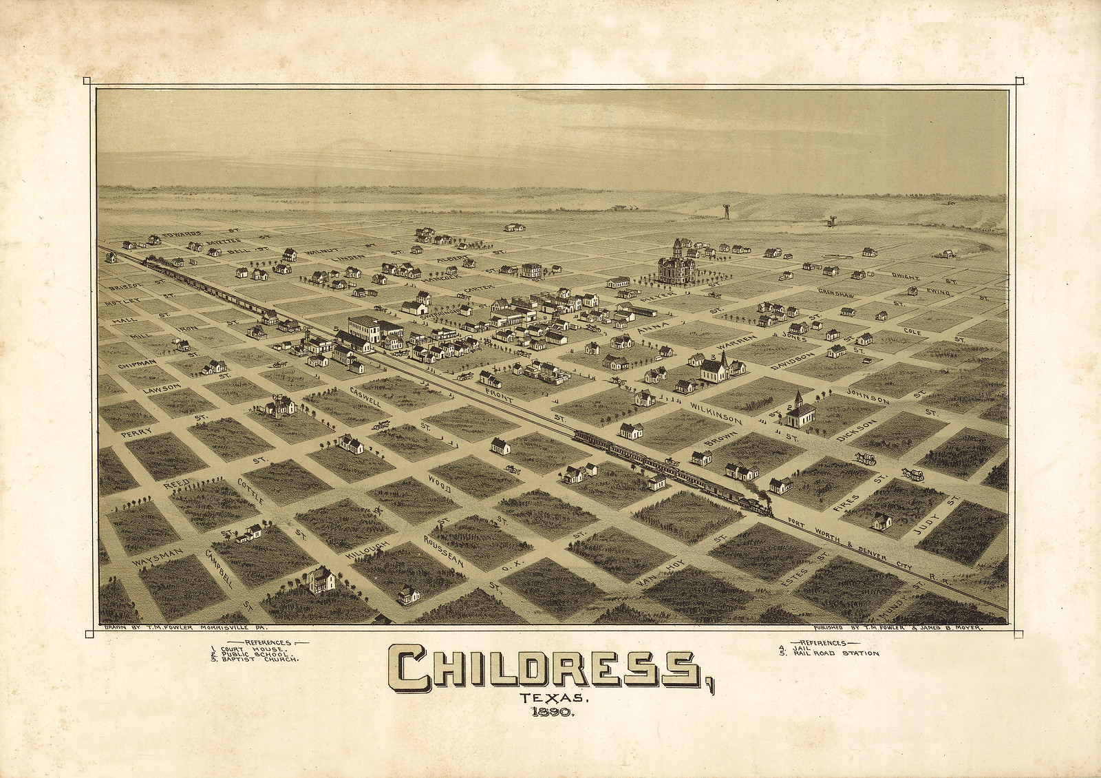 Childress, Texas, 1890, 1890 — antique map
