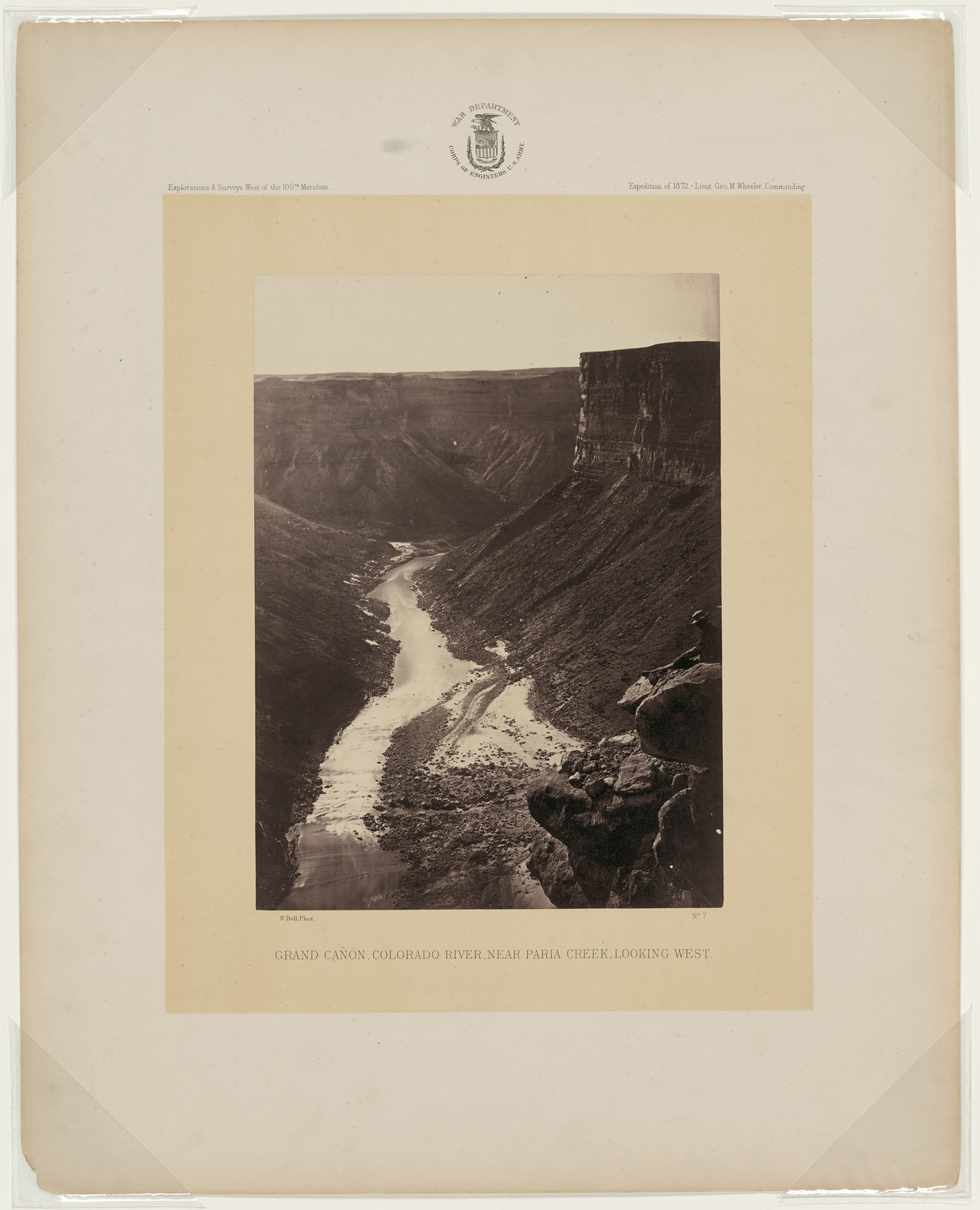 Grand Canon, Colorado River Near Paria Creek, Looking West — historic image
