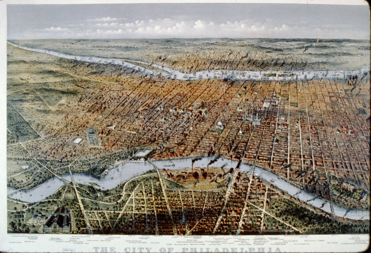 The City of Philadelphia, [New York] : Currier & Ives, 1875. — antique lithograph
