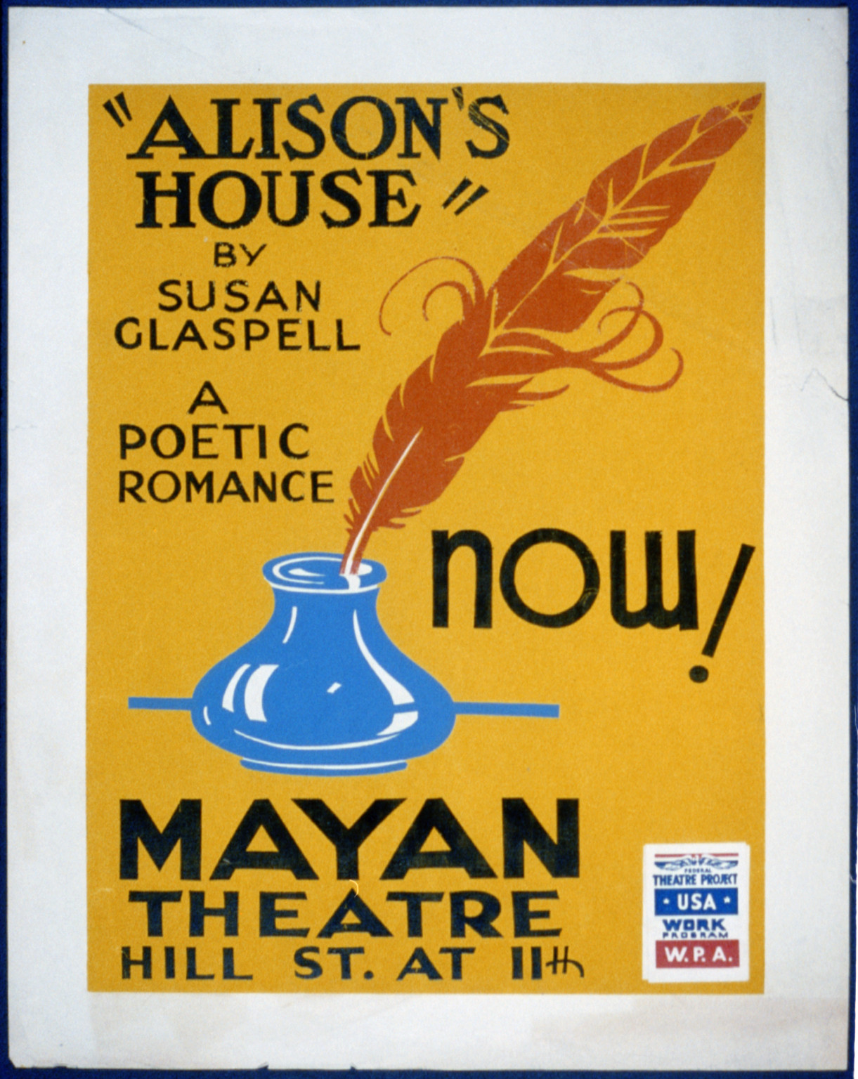 Alisons house by Susan Glaspell a poetic romance., 1936 — vintage poster