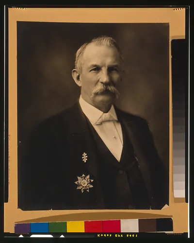 [James Daniel Richardson, head-and-shoulders portrait, facing left]