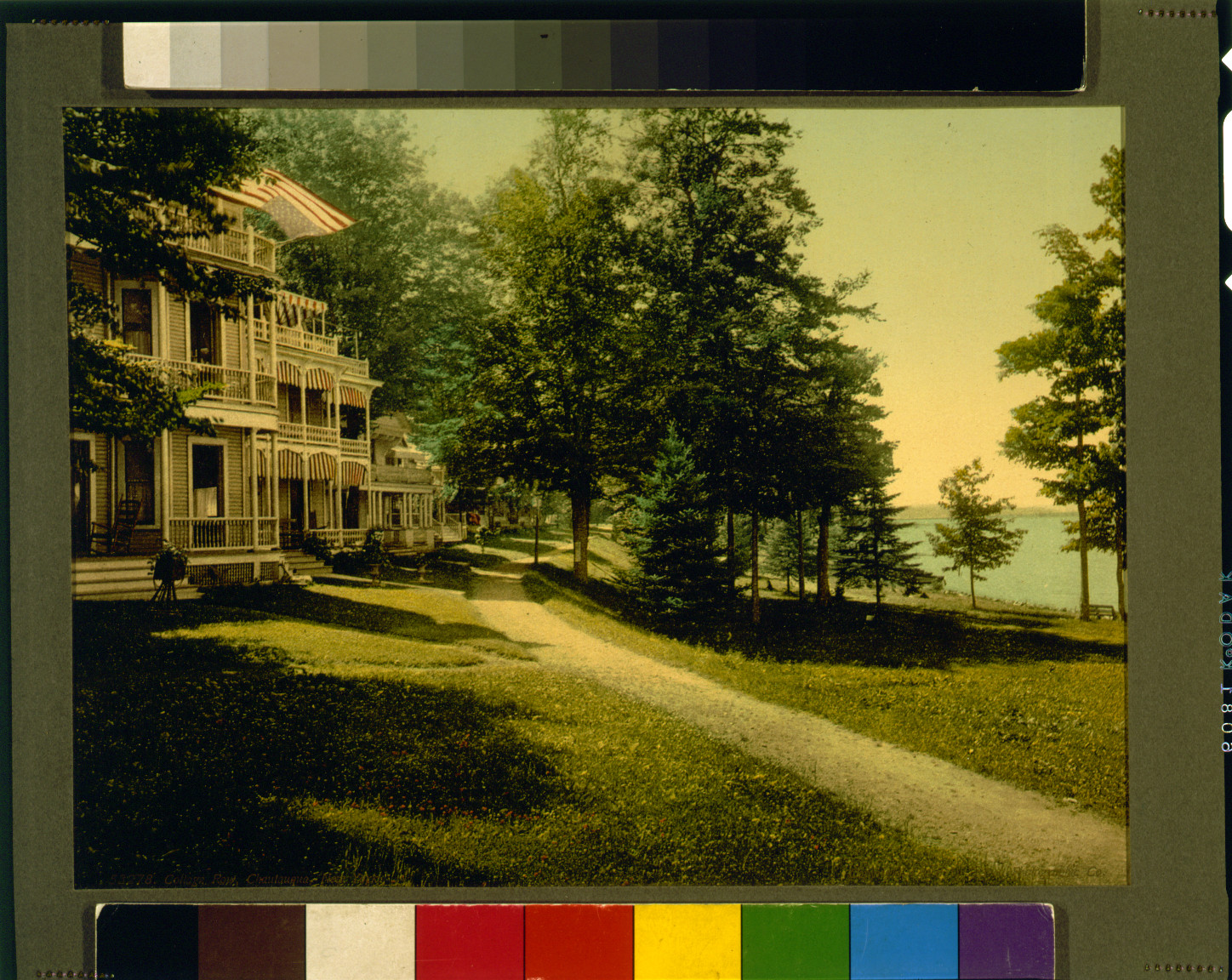 Cottage Row, Chautauqua, New York, c1898. — historic print