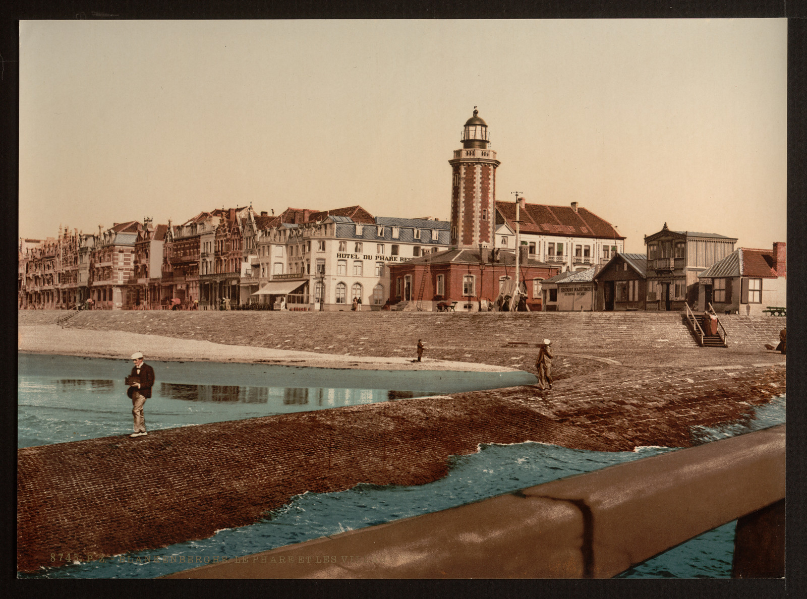 [The lighthouse and villas, Blankenberghe, Belgium], 1890s — historic image